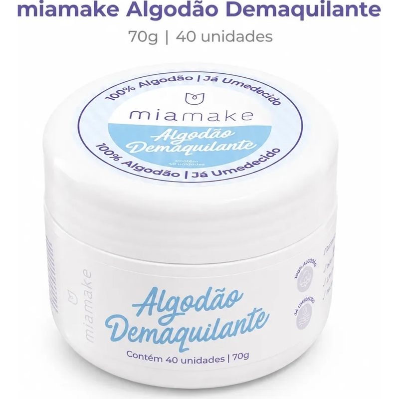 Algodão Demaquilante Já Umedecido Mia Make