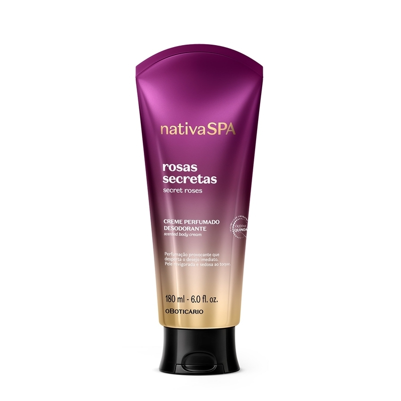 Creme Perfumado Desodorante Corporal Nativa Rosas Secretas 180ml