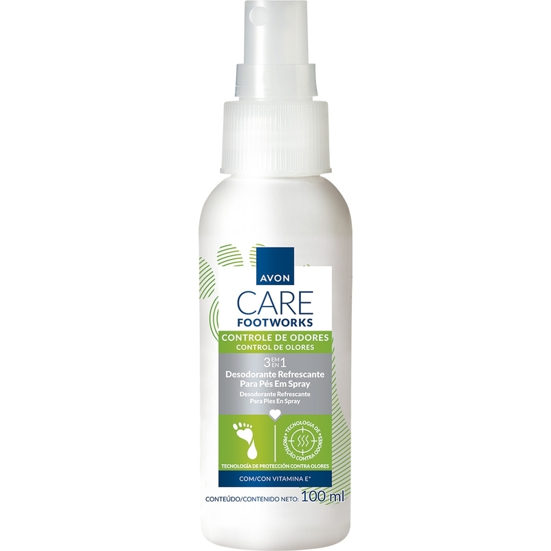 Avon Care Footworks Desodorante para os Pés em Spray - 100 ml