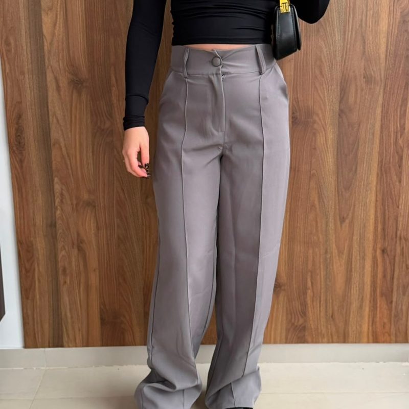 Calça Alfaiataria Bianca Cinza