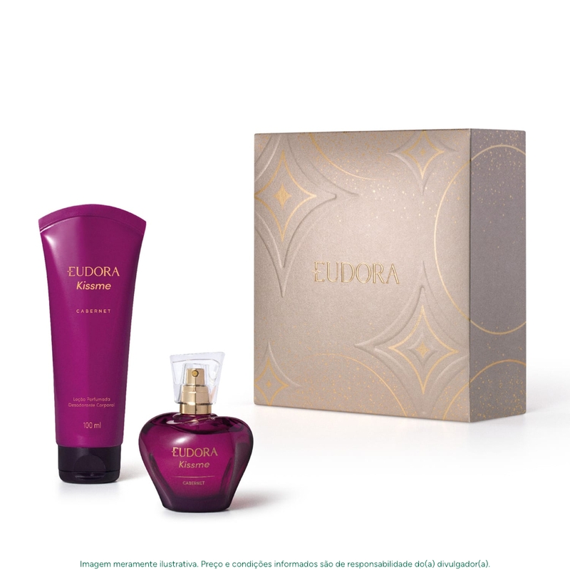 Kit Presente Eudora Kiss Me Cabernet (2 Itens)