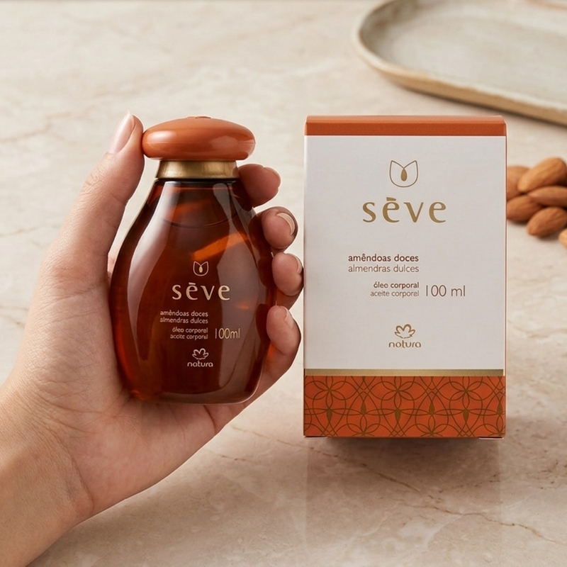 Óleo Corporal Natura Sève Amêndoas Doces 100ml Original Hidratante Perfumado - foto 2
