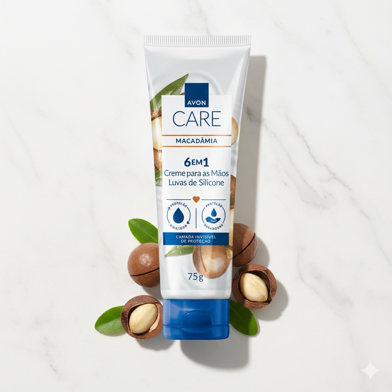 CREME PARA MAOS LUVA DE SILICONE AVON MACADAMIA 75G - foto 4