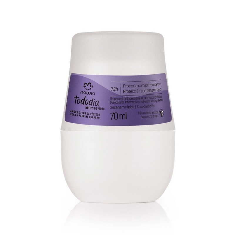 Desodorante Antitranspirante Roll-on TodoDia Amora e Flor de Pêssego 70ml