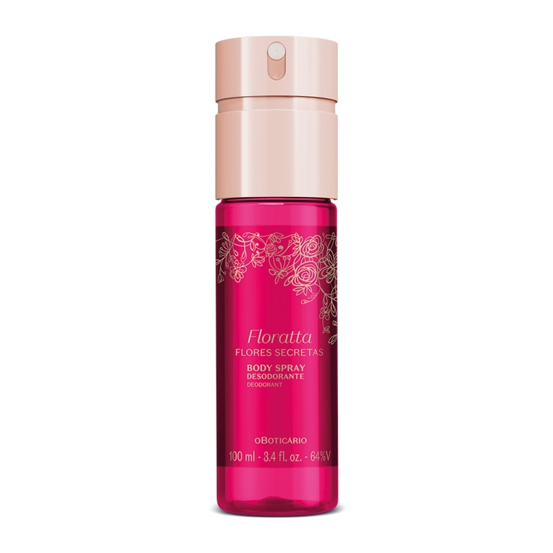 Body Spray Desodorante Floratta Flores Secretas 100Ml