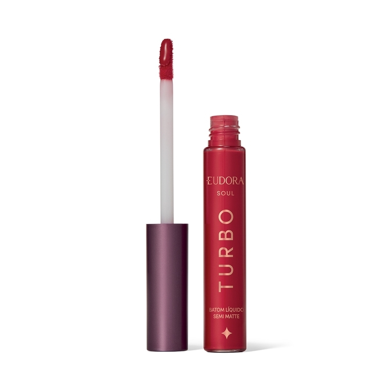Batom Líquido Vermelho Turbinado Semi Mate Turbo SOUL 5ml