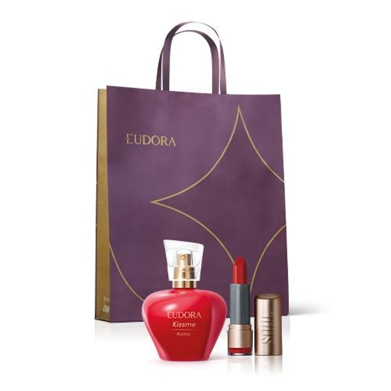 Presente Kiss Me Deo Col Bitoca + Soul Batom Mate Vermelho