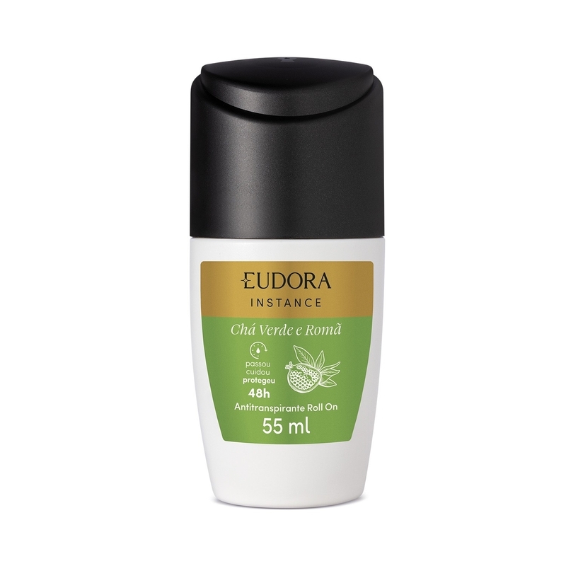 Eudora Instance Desodorante Antitranspirante Roll-On Chá Verde e Romã 55ml
