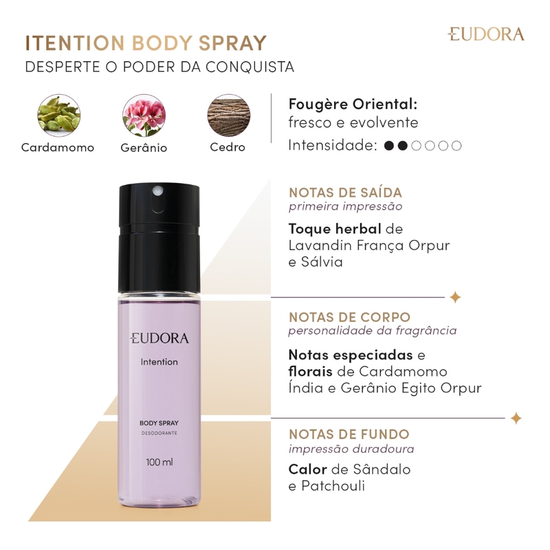 Body Spray Intention Colônia Masculina 100ml - foto 2