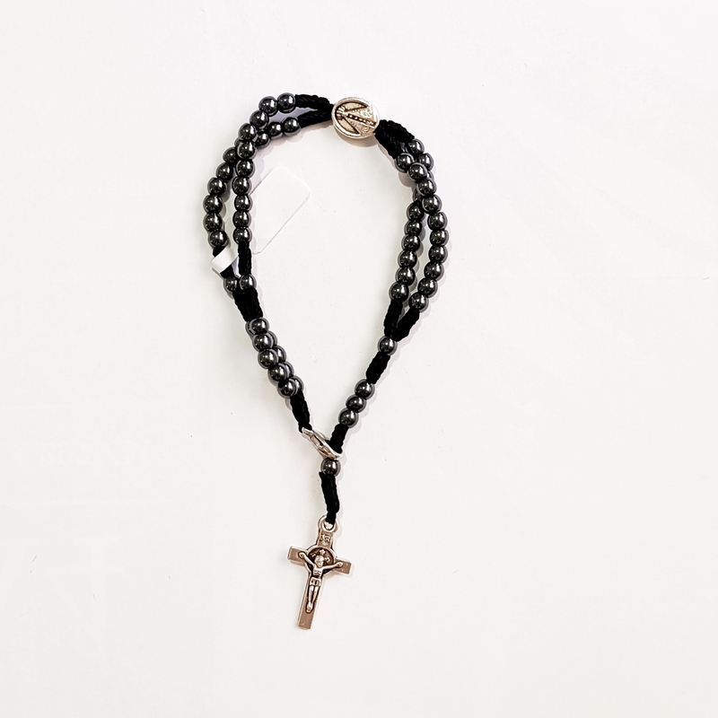 Pulseira Terço Hematita - N.Sra. Aparecida