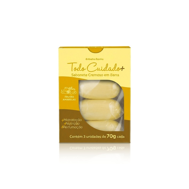Todo Cuidado Mais Sabonete Cremoso Em Barra Frutas Amarelas 3x70g