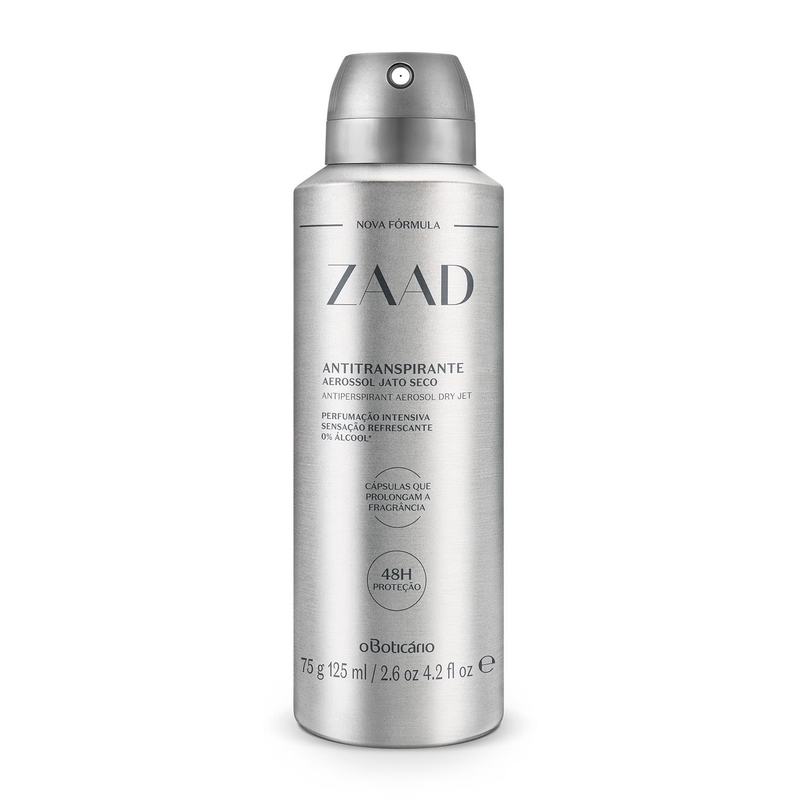 Desodorante Antitranspirante Aerossol Zaad 75g/125ml