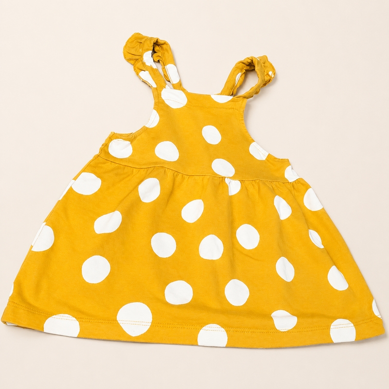 Vestido Bolinha Amarelo