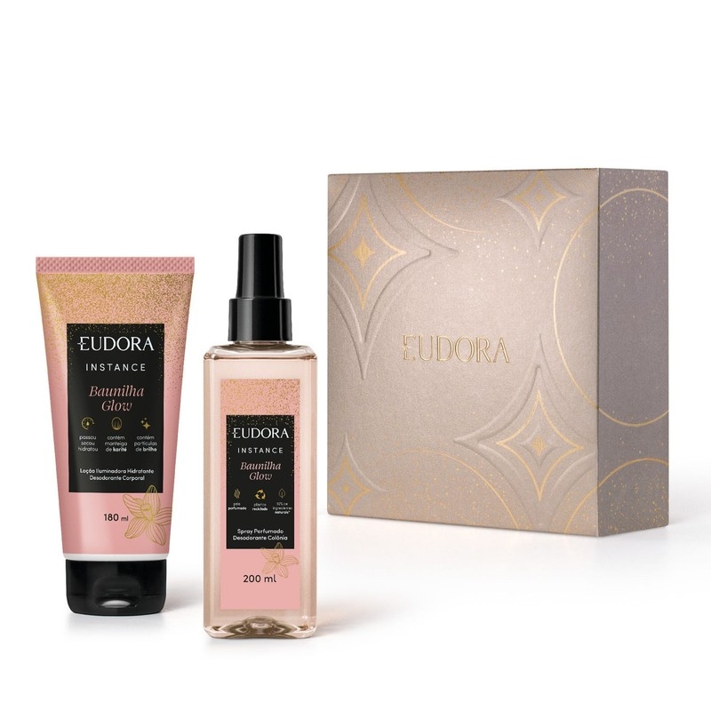 Kit Presente Natal Instance Baunilha Glow (2 Itens)