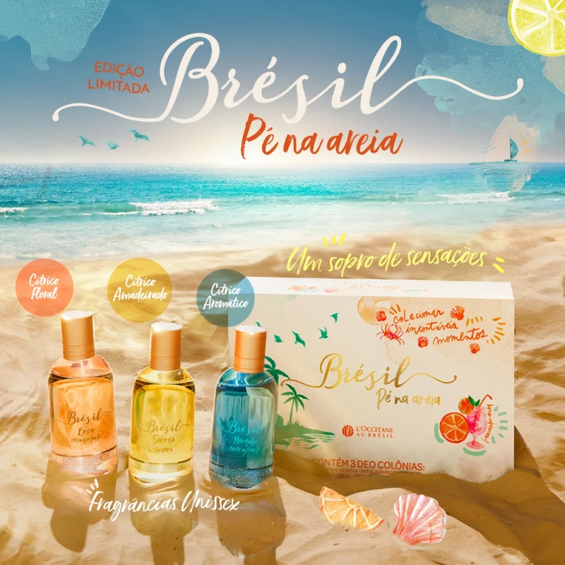 Kit Brésil Pé na Areia - Eau de Toilette 3un x 30ml - foto 4