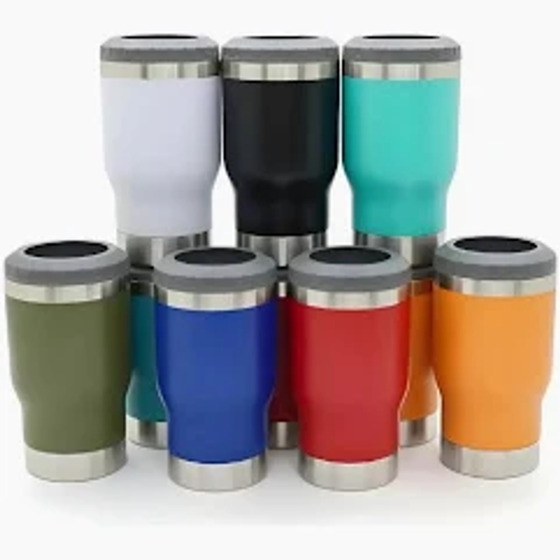 Copo Térmico 420ml Porta Lata E Garrafas 4 em 1 Com Abridor cor Branca
