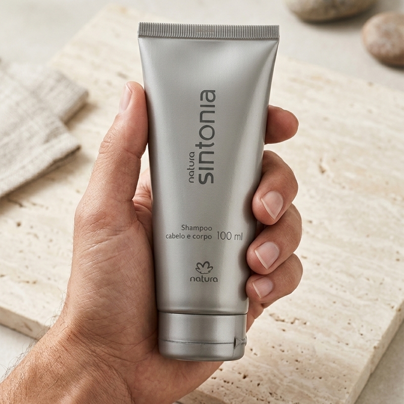 SHAMPOO MASCULINO NATURA SINTONIA 2 EM 1 CLASSICO 100ML - foto 3