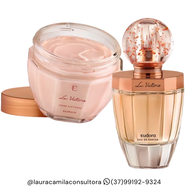 Presente La Victorie: Eau de Parfum 75ml + Creme Acetinado Hidratante Desodorante 250g