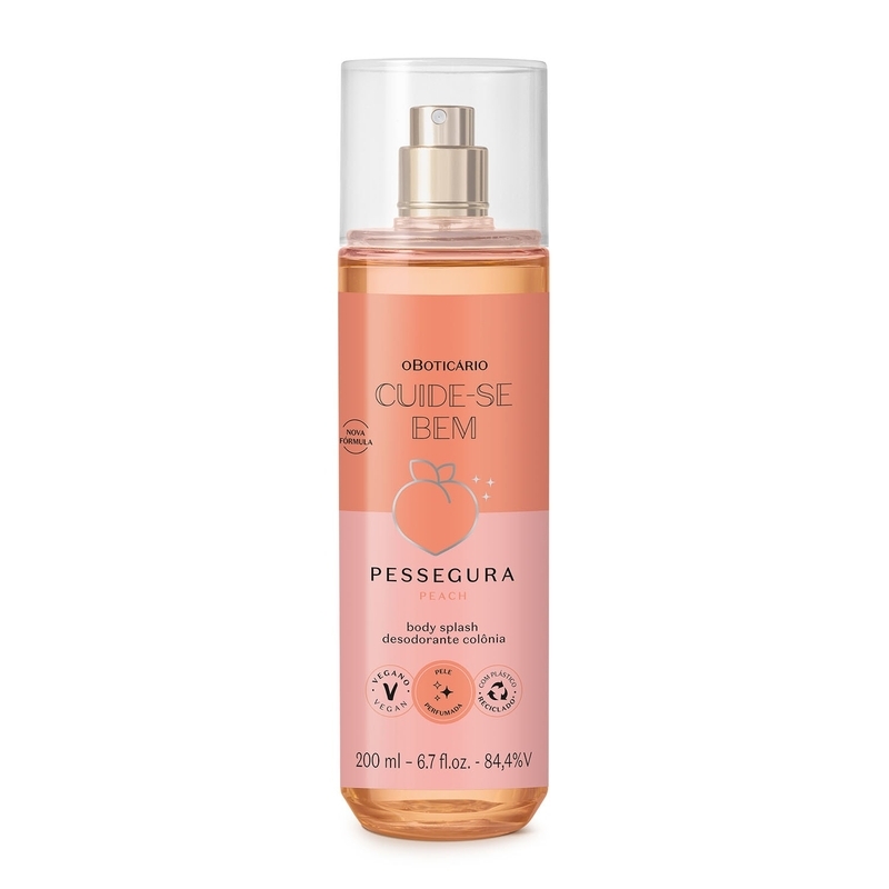 Body Splash Desodorante Colônia Cuide-Se Bem Pessegura 200Ml