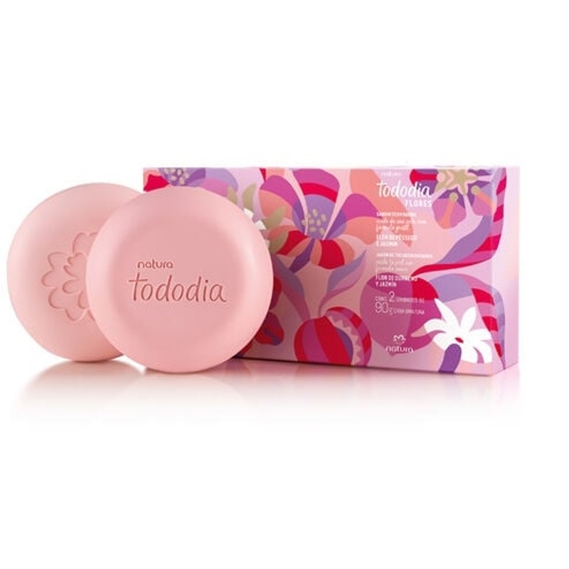 Sabonete em Barra Puro Vegetal Tododia Flor de Pêssego e Jasmim Flores - Oferta Válida Apenas No Pix
