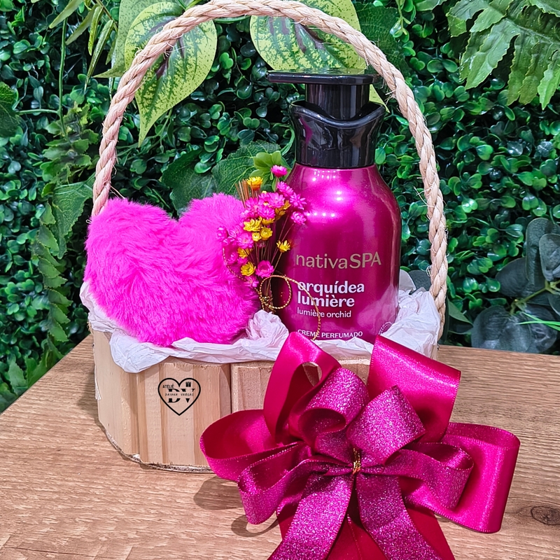 Cesta Nativa SPA Orquídea Lumiere Com Chaveiro