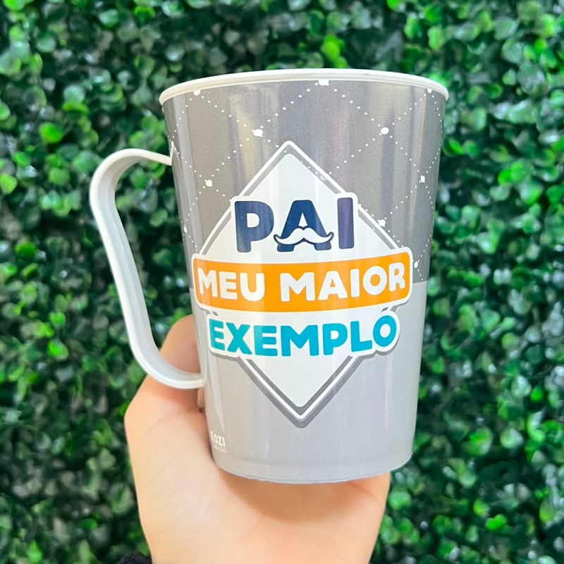 Caneca Plástica “Pai Meu Maior Exemplo” 430ml Dia Dos Pais