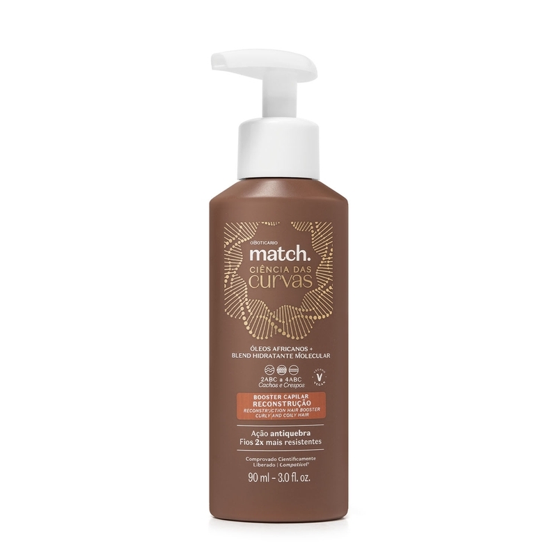 Booster Capilar Reconstrução Match Ciência Das Curvas 90Ml