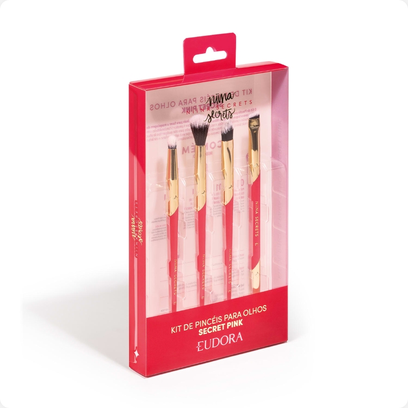 Kit Pincéis para Olhos Secret Pink Niina Secrets - foto 5