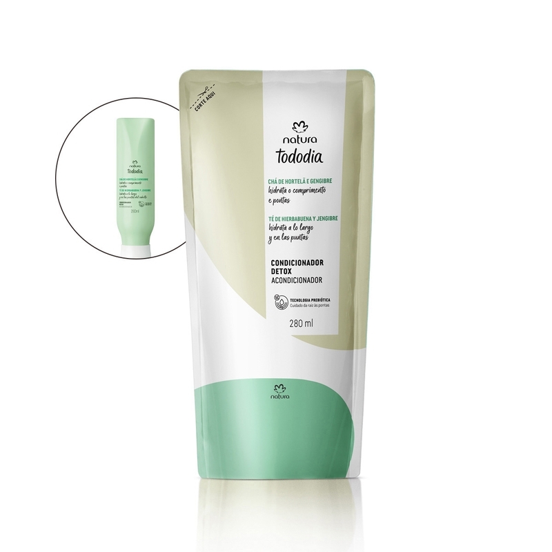 Refil condicionador detox chá de hortelã e gengibre - 280 ml