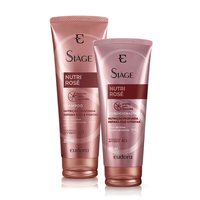 Kit Shampoo + Condicionador Nutri Rosé Eudora Siàge