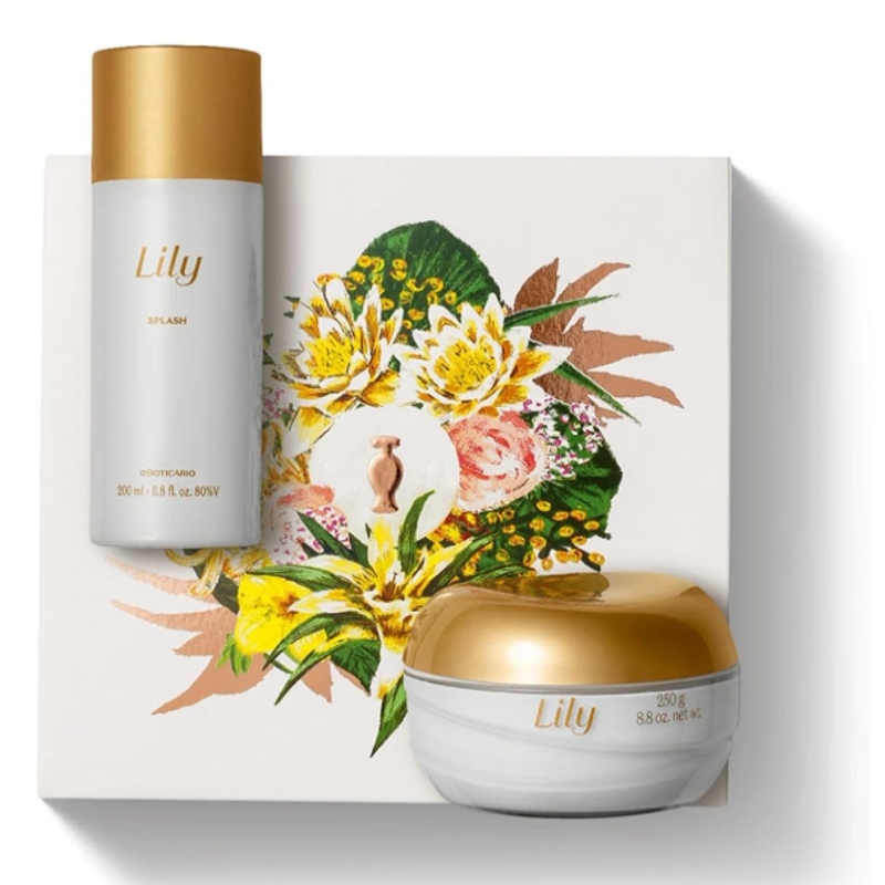 Kit Lily Body Soplash + Creme Hidrante Acentinado
