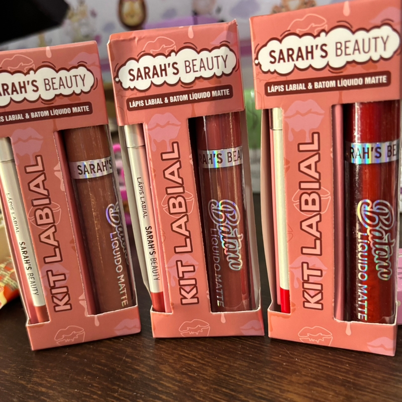 Kit Labial Sarah’s Beauty Batom/Lápis