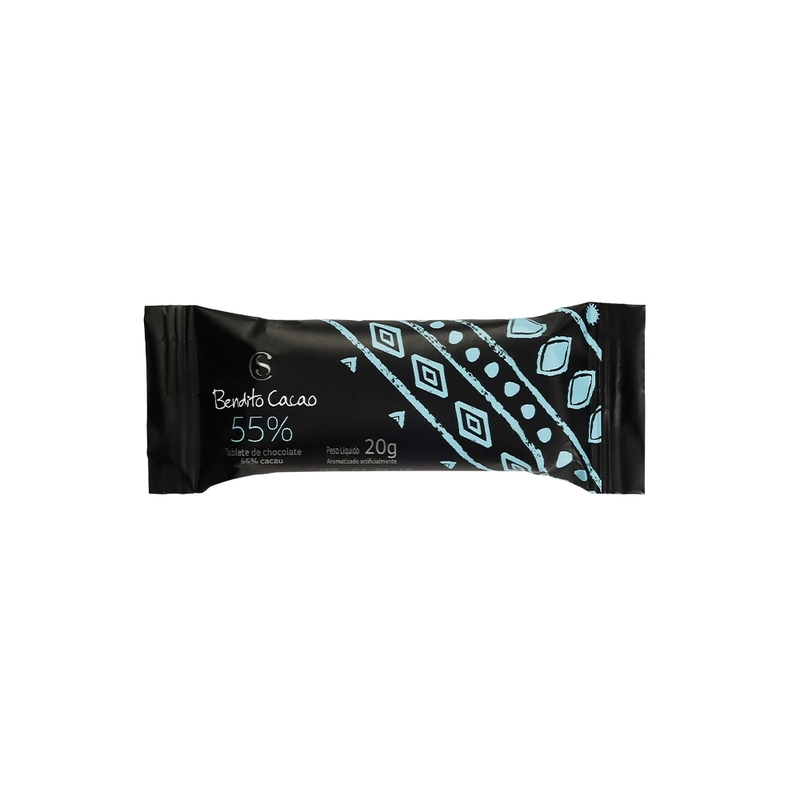 Tablete Bendito Cacao de Chocolate 55% Cacau 20g