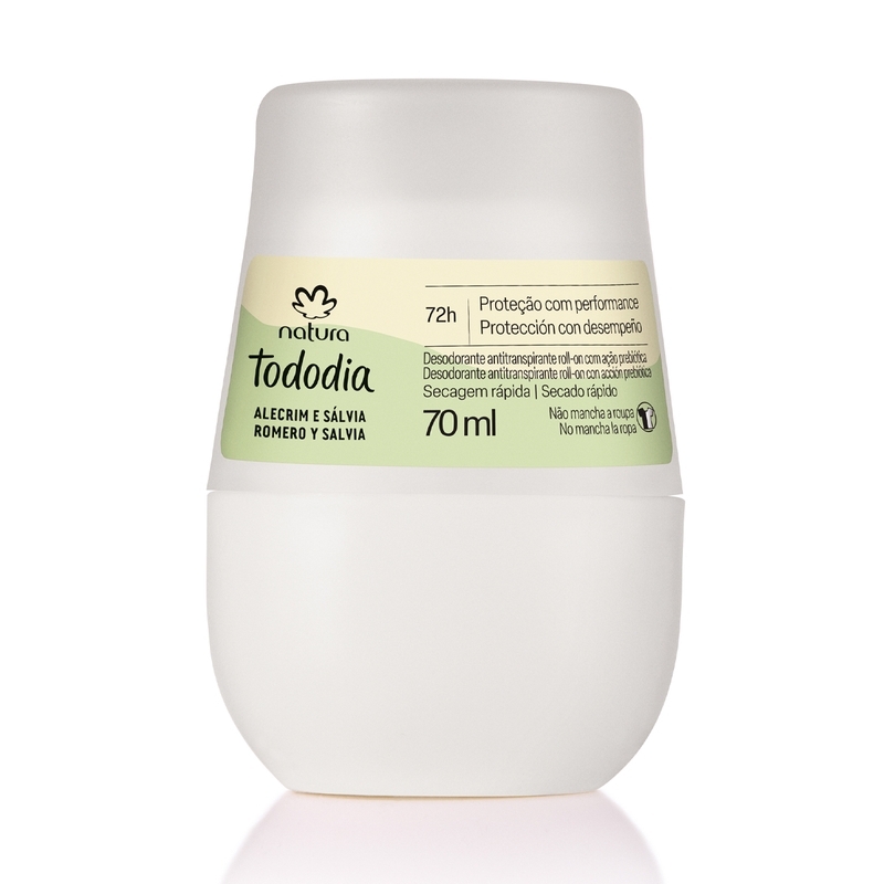 Desodorante Antitranspirante Roll-on Tododia Alecrim e Sálvia 70 ml