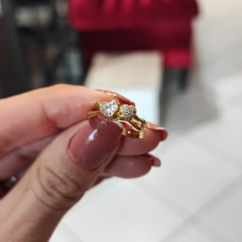 ANEL AJUSTAVEL CORACAO ZIRCONIA