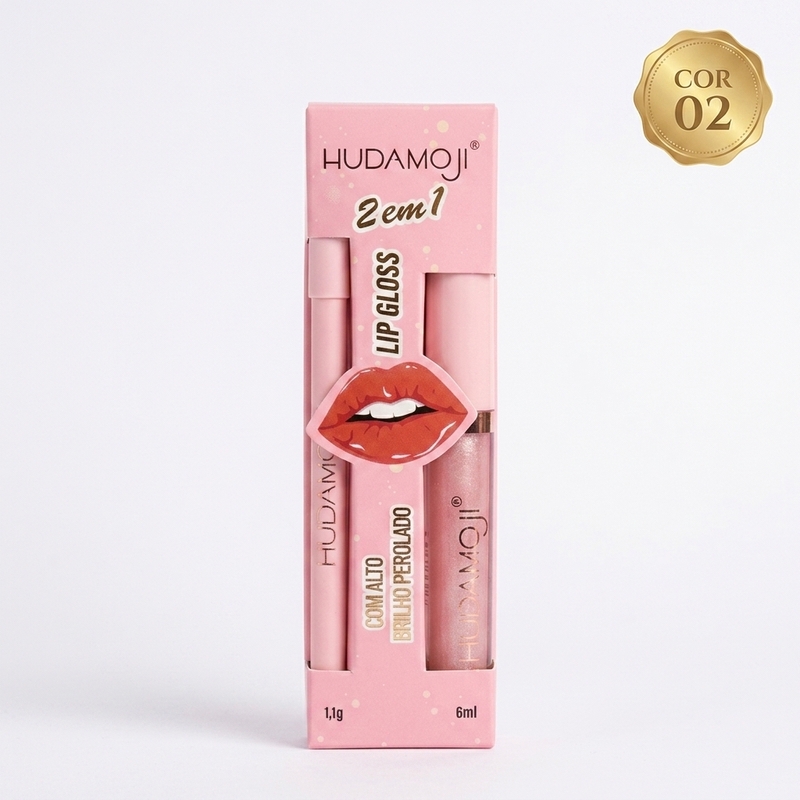 Kit Lip Gloss 2 em 1 - Cor 02 - foto 2