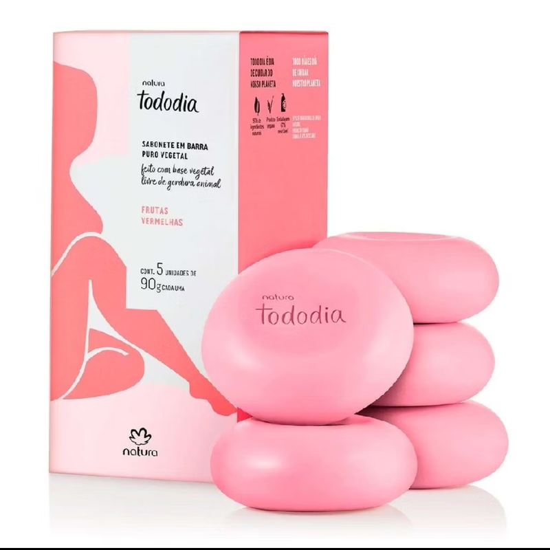 Sabonete Tododia Frutas Vermelhas 5x90g cada