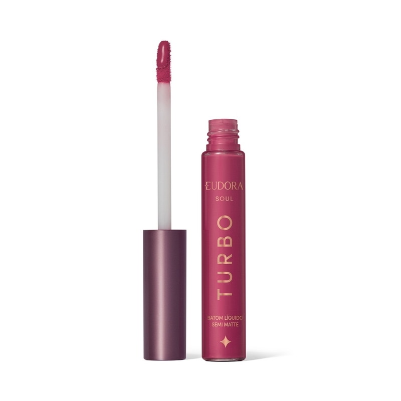 Batom Líquido Rosa Pink Turbinado Semi Matte Turbo Soul 5ml - Eudora