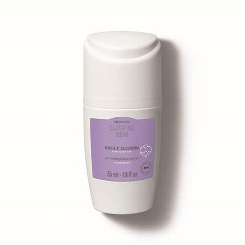 Desodorante Roll-On Cuide-se Bem Rosa e Algodão 55ml