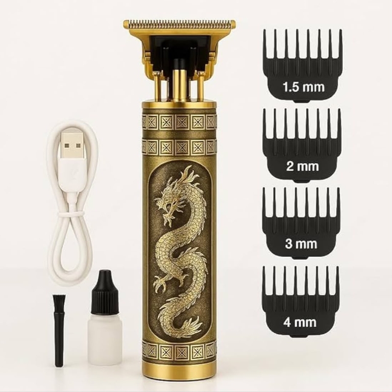 Máquina Para Barba e Cabelo T-Blade Profissional (Acompanha Acessórios)