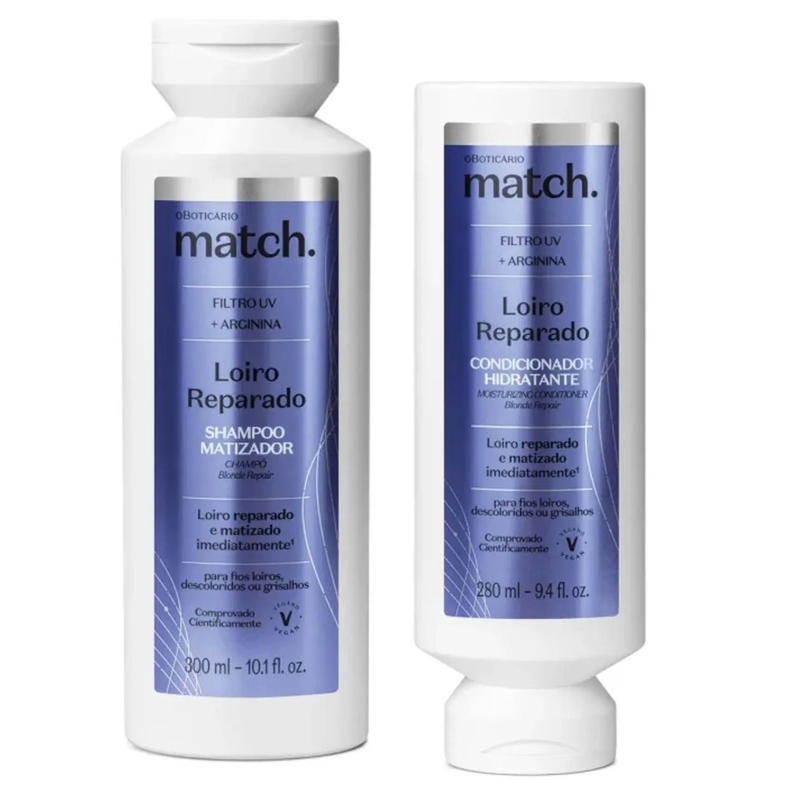 Combo Match Loiro Reparado: Sampoo 300ml + Condicionador 280ml