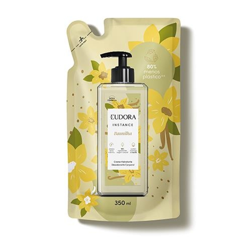 Eudora Instance Baunilha Refil - Creme Hidratante Desodorante Corporal 350Ml