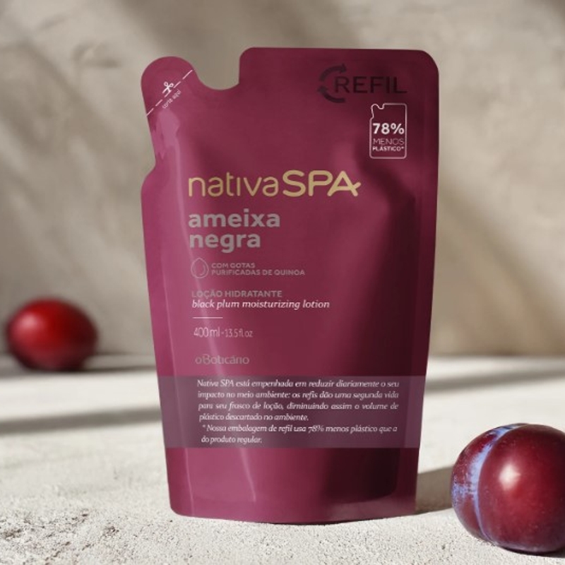 Refil Hidratante Corporal Nativa Spa Ameixa Negra 400ml - foto 3
