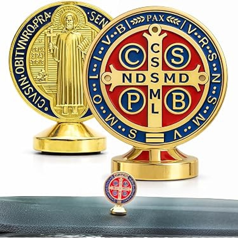 Medalha P/ Carro - São Bento - Grande 6,5 Cm