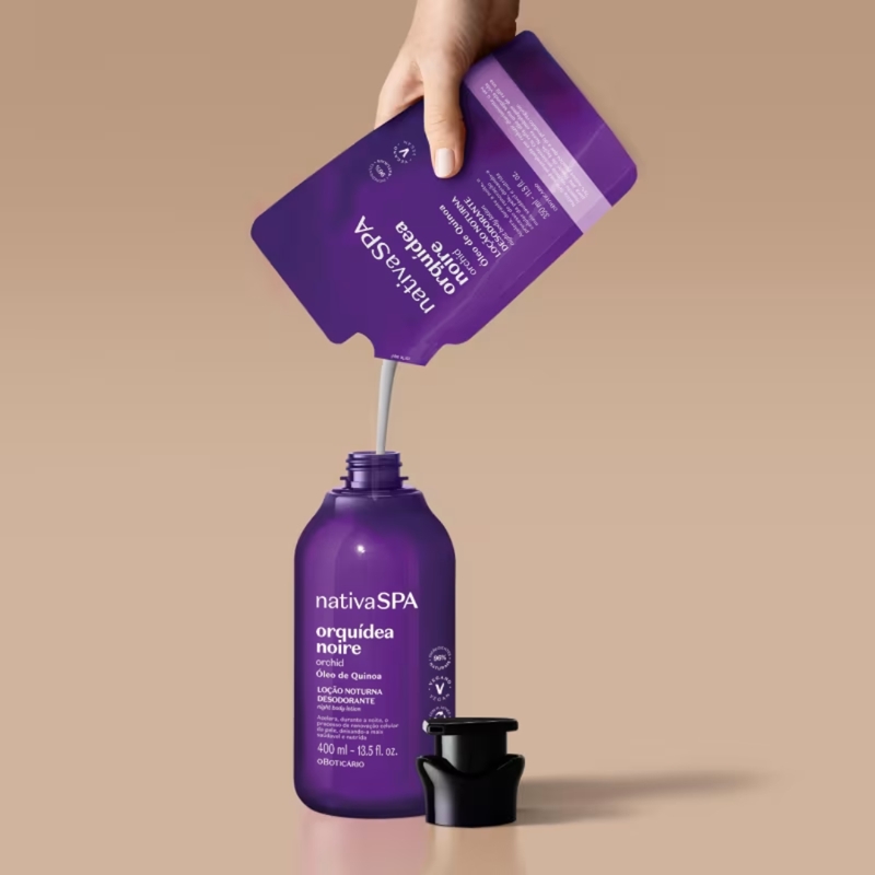 Refil Loção Noturna Desodorante Corporal Nativa SPA Orquídea Noire 350ml - foto 2