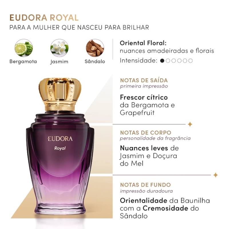 Desodorante Colônia Eudora Royal Feminino 100ml - foto 4