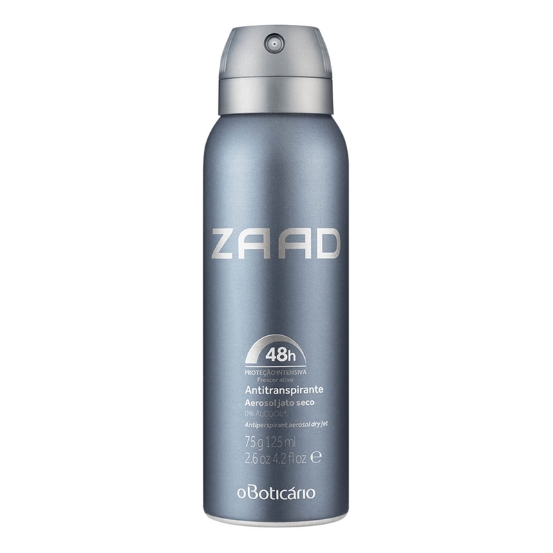 Desodorante Antitranspirante Aerosol Zaad, 75g/125ml