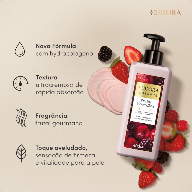 Hidratante Corporal Instance Frutas Vermelhas 400ml - foto 2
