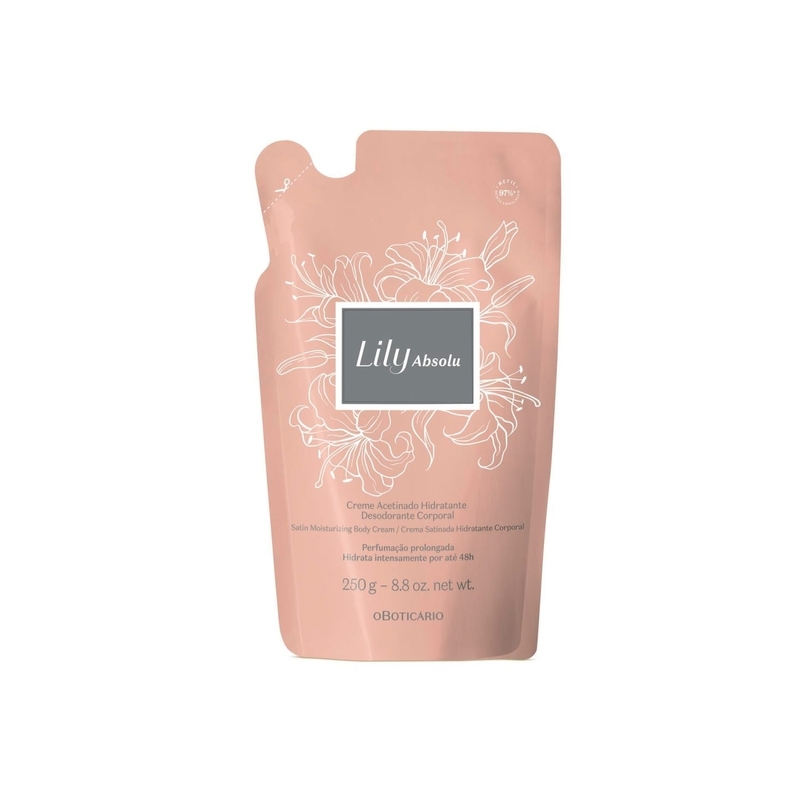 Refil Creme Acetinado Desodorante Hidratante Corporal Lily Absolu 250G