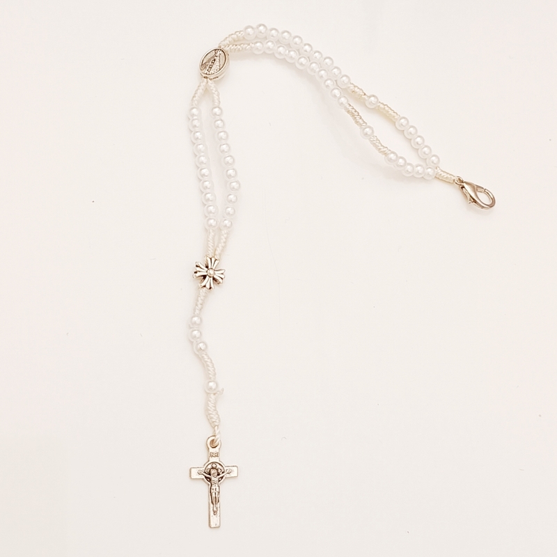 Pulseira Terço Pérola - N.Sra. Aparecida